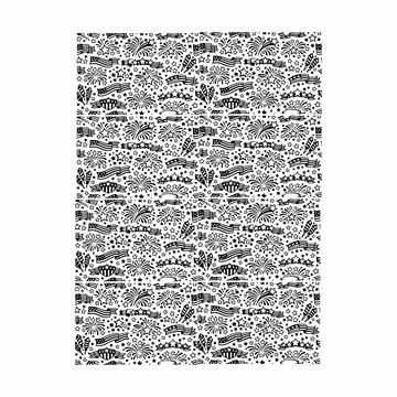 Patriotic Independence Day Seamless Pattern with Flags and Fireworks Vector.. 库存插图
