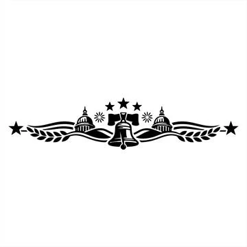 Patriotic Independence Day vector graphic illustration with national symbols Illustration