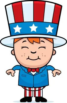 Patriotic Kid Stock Illustration