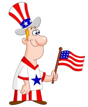 Patriotic man Stock Illustration