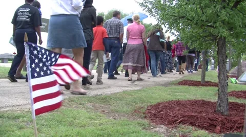 Patriotic pilgrimage Stock Footage 39636766