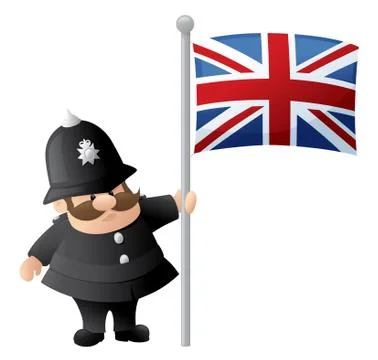 Patriotic policeman Stock Illustration