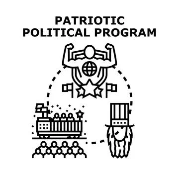 Patriotic political program vector concept planning Ilustración de archivo