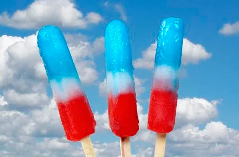 Patriotic Popsicles Stock Photos