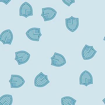 Patriotic shield uncle sam line seamless pattern Stock Illustration