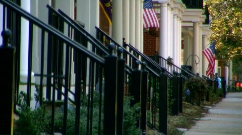 Patriotic sidewalk Stock-Footage 645025