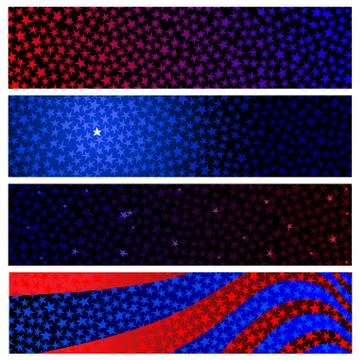 Patriotic star banners Illustrazione stock