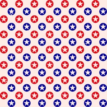 Patriotic star dots pattern background Stock Illustration