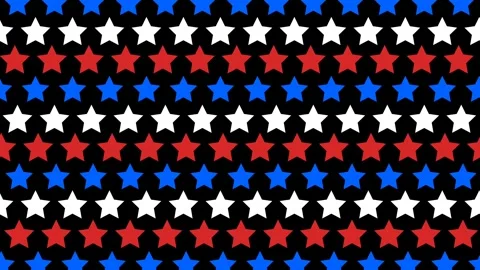Patriotic Star Pattern Loopable Background with Red White and Blue Stars on  Stock Footage 339969194