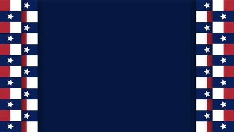 Patriotic Texas state flag frame background with dark blue center copy space. Stock Illustration