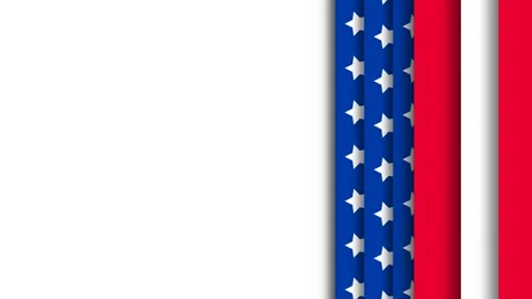 Patriotic US Flag Background with Copy Space for Labor Day and American Hol.. Stock Footage 341675398