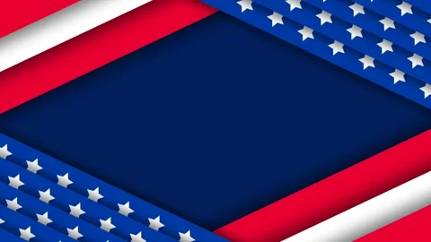 Patriotic US Flag Frame Background for Labor Day and American Holidays. Stock Footage 341678191