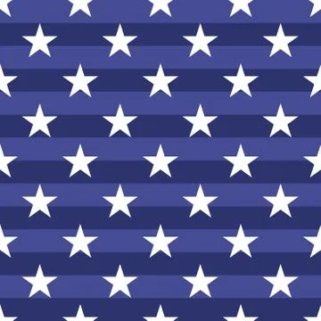 Patriotic USA seamless pattern Stock Illustration