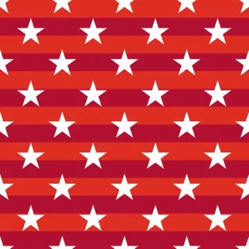 Patriotic USA seamless pattern Stock Illustration