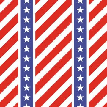 Patriotic USA seamless pattern Stock Illustration