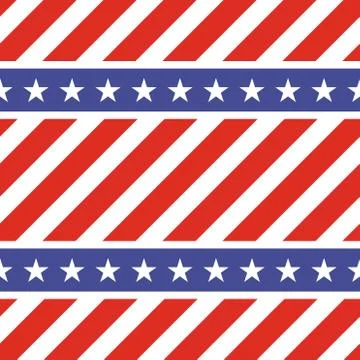 Patriotic USA seamless pattern Stock Illustration