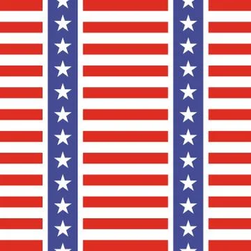 Patriotic USA seamless pattern Stock Illustration
