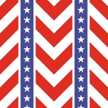 Patriotic USA seamless pattern Stock Illustration