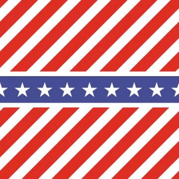 Patriotic USA seamless pattern Stock Illustration