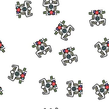 Patriotism citizen vector seamless pattern Ilustración de archivo