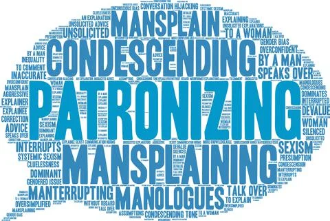 Patronizing Word Cloud Stock Illustration