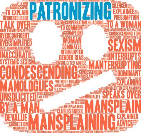 Patronizing Word Cloud Illustrazione stock