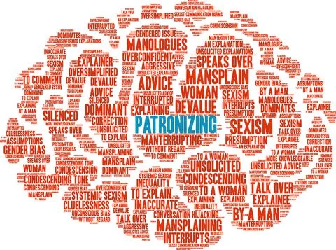 Patronizing Word Cloud Illustrazione stock