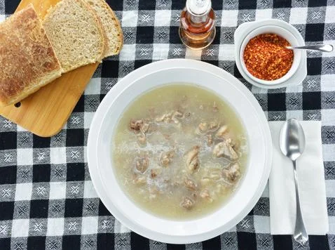 Patsa traditional greek soup Stock Photos