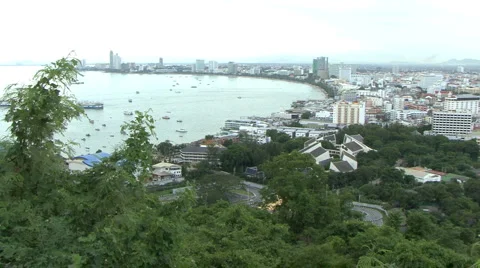 Pattaya City Pan Stock Footage