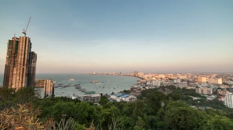 Pattaya sunset Video stock 50737150