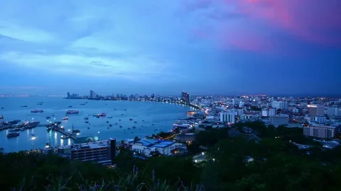 Pattaya Timelapse Stock Footage 75298370