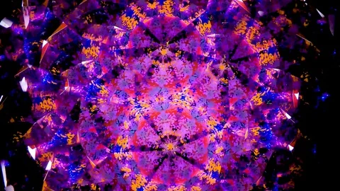 Pattern 1. natural children's mirror Kaleidoscope  from our childhood Stock Footage 123220398