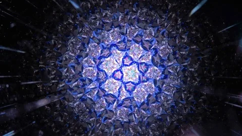 Pattern 105. natural children's mirror kaleidoscope  from our childhood. Stock Footage 126033940