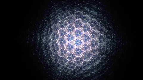 Pattern 107. natural children's mirror kaleidoscope  from our childhood. Stock Footage 126034397