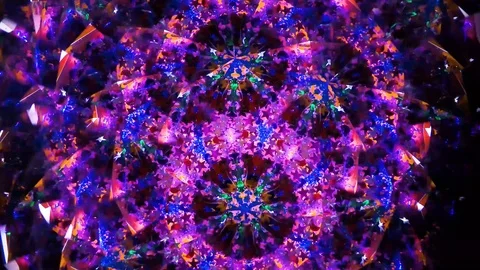 Pattern 2. natural children's mirror Kaleidoscope  from our childhood Stock Footage 123219983