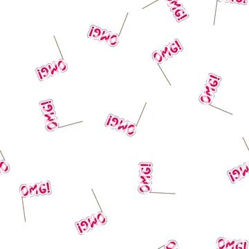 Pattern 2023 photo booth prop cartoon vector Stock Illustration
