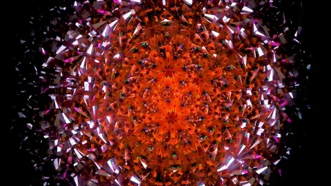 Pattern 3. natural children's mirror Kaleidoscope  from our childhood Stock Footage 123219764