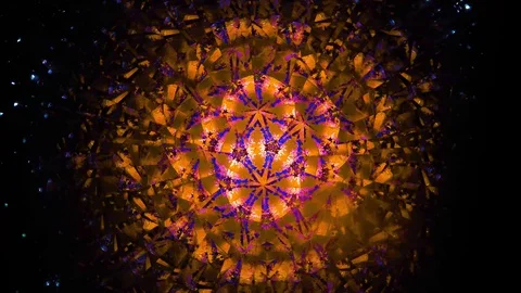 Pattern 33. natural children's mirror Kaleidoscope  from our childhood Video stock 123464122