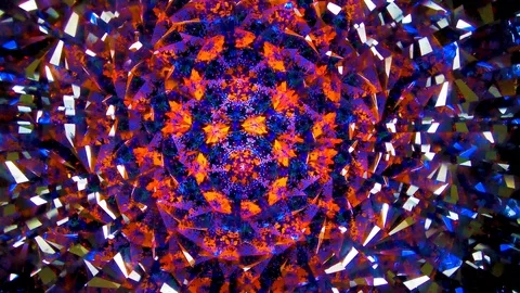 Pattern 35. natural children's mirror Kaleidoscope  from our childhood Stock Footage 123463332