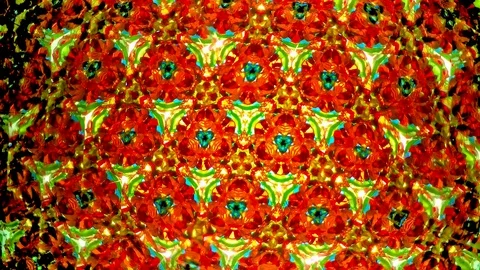 Pattern 5. natural children's mirror Kaleidoscope  from our childhood Stock Footage 123218603