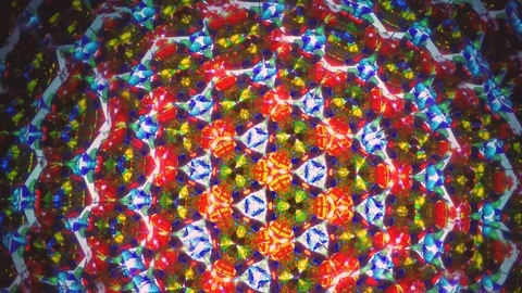 Pattern 7. natural children's mirror Kaleidoscope  from our childhood Stock Footage 123217851
