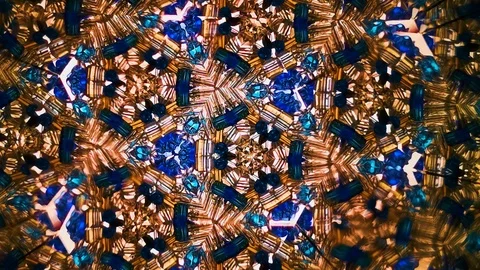 Pattern 84. Natural children's mirror Kaleidoscope  from our childhood Stock Footage 125753286