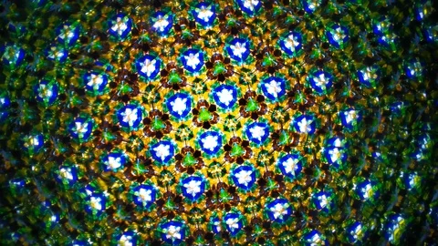 Pattern 95. natural children's mirror kaleidoscope  from our childhood. Stock Footage 126029537
