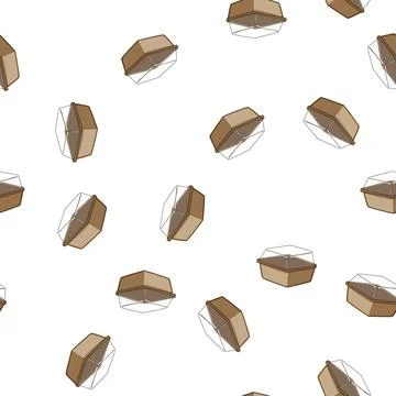 Pattern above food box to go cartoon vector Ilustração Stock