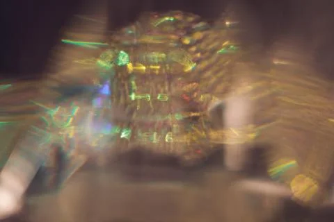 Pattern with absdtracte lights different colors on light background. Stock Photos