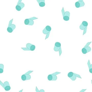 Pattern absorbent gauze roll cartoon vector イラスト素材