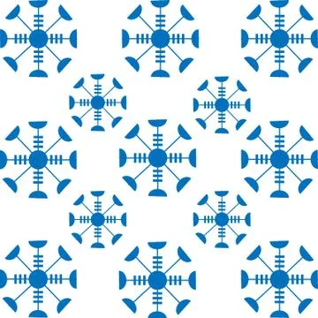 Pattern abstract background blue balls symmetrical ornament Stock Illustration
