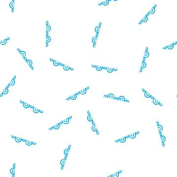 Pattern abstract blue decorative border line element with circles Stock Illustration