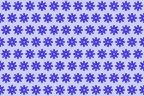 Pattern from abstract blue flower, petal with curl 스톡 일러스트