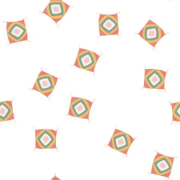 Pattern abstract boho pillow cartoon vector 库存插图